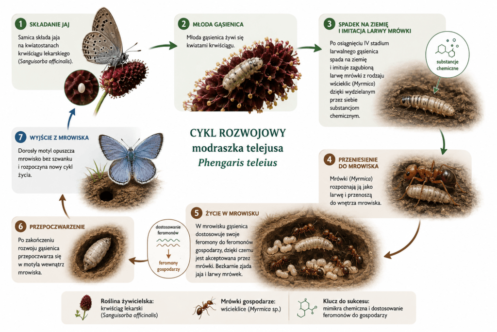 cykl życiowy modraszka